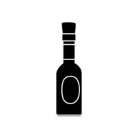 silhouette of delicious sauce in bottle isolated icon vector