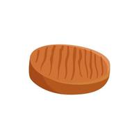 beef steak of delicious isolated icon vector