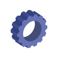 gear pinion machine isolated icon vector