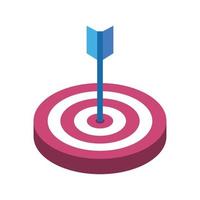 target with arrow isolated icon