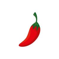 chili pepper fresh vegetable isolated icon vector