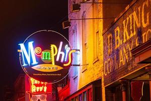 Neon signs of Beale Street Memphis Tennessee photo