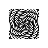 Black and white hypnotic background. vector