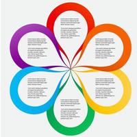 Concept of colorful circular banners in flower form vector