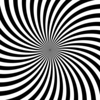 Black and white hypnotic background. vector illustration