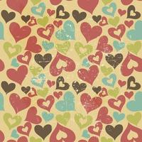 valentine seamless hearts pattern vector