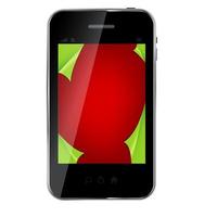 Abstract design mobile phone with Christmas background. vector