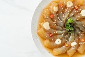 Korean Style Pickled Prawns or  Korean Soy Sauce Pickled Shrimp photo