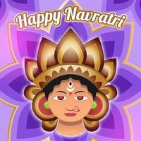 feliz tarjeta del festival navratri durga vector