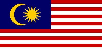 Flag of Malaysia vector isolated for print and web