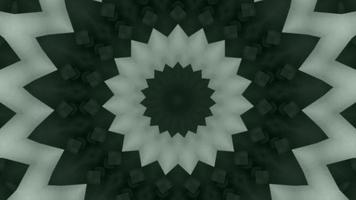Deep Forest Green with Star Details Kaleidoscope Background video