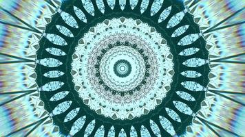 Batik gefärbter meergrüner Ring-Kaleidoskop-Hintergrund video
