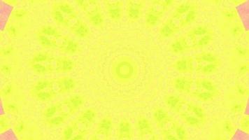 Bright Yellow with Lime Accents Kaleidoscope Background video