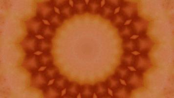 sattes Orange und verbrannter Umbre dicker Stern-Kaleidoskop-Hintergrund video