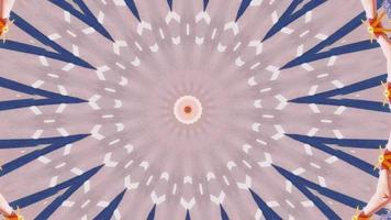 Pink Rose with Blue Spines Kaleidoscope Background video