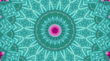 Detail Blue with Hot Pink Kaleidoscope Background