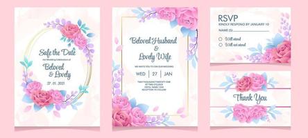 Floral Wedding Invitation vector