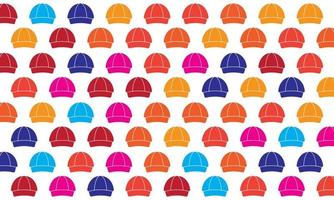 Colorful Baseball Cap Seamless Pattern Background vector