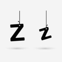 Abstract Hanging Letter Z Design vector