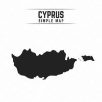 Simple Black Map of Cyprus Isolated on White Background vector