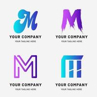 Creative Gradient M Logo Collection vector