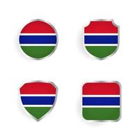 Gambia Country Badge and Label Collection vector