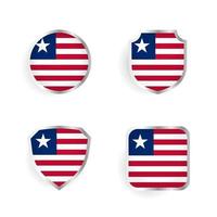 Liberia Country Badge and Label Collection vector