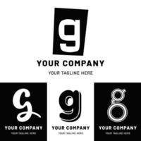 Lowercase Letter G Logo Set vector