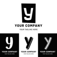 Lowercase Letter Y Logo Set vector