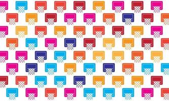 colorido, baloncesto, seamless, patrón, plano de fondo vector