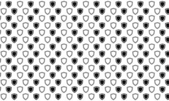 Black and White Shield Seamless Pattern vector