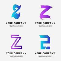 colección de logotipos de gradiente creativo z vector
