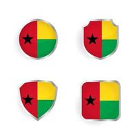 colección de etiquetas y distintivos de país de guinea bissau vector