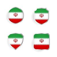 colección de etiquetas e insignias del país irán vector