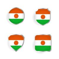 Niger Country Badge and Label Collection vector