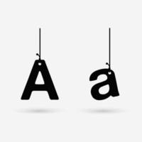 Abstract Hanging Letter A Design vector