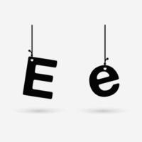 Abstract Hanging Letter E Design vector