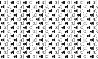 Black and White Megaphone Seamless Pattern vector