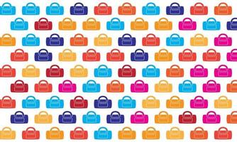 Colorful Gym Bag Seamless Pattern Background vector