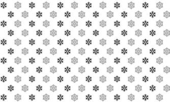 Black and White Snowflake Seamless Pattern vector