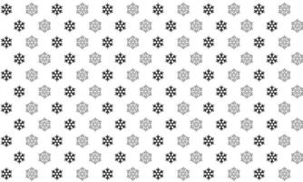 Black and White Snowflake Seamless Pattern vector