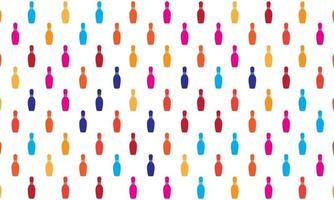 Colorful Bowling Pins Seamless Pattern Background vector