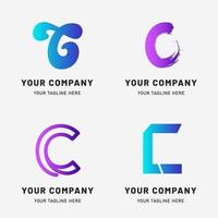 Creative Gradient C Logo Collection vector