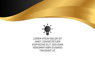 moderno fondo ondulado dorado y negro vector