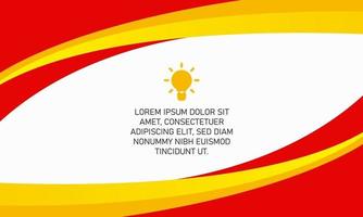 Elegance Red and Yellow Curved Background vector