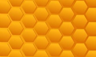 Fondo de panal hexagonal amarillo moderno vector