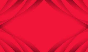 Beautiful Red Cover Background With Curved Shapes vector