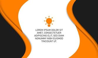 Creative Orange Background With Curves vector