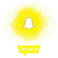 Watercolor Follow US Snapchat Banner vector