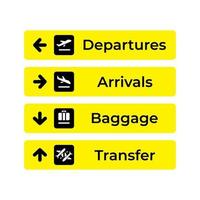 Airport sign, Terminal sign vector. vector